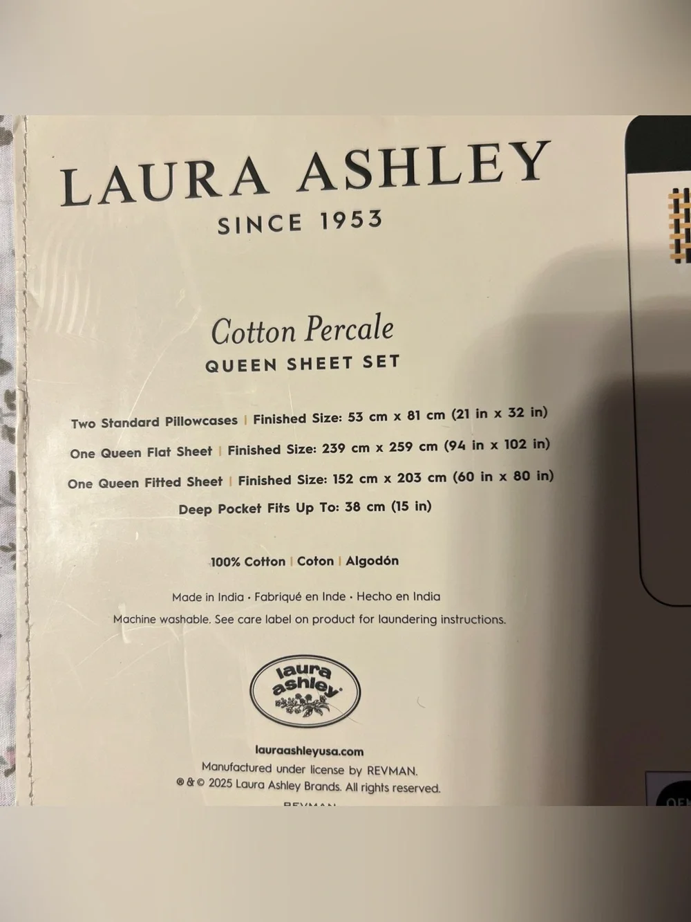 Laura Ashley Leanna Rose Floral Cotton Percale Sheet Set in Pink and White 🌹🌸